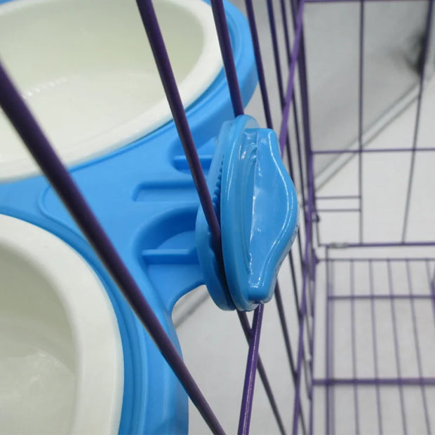 Double Cat & Dog Bowl Pet Feeding